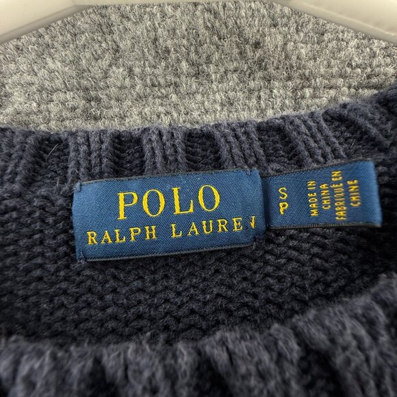 Polo Ralph Lauren Flag Sweater Navy Blue USA Stars Stripes Small Knit Pullover - Picture 12 of 16